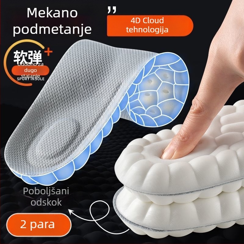 Uložci za zaštitne cipele, iznimno mekani, ublažavaju umor pri duljem stajanju, dodatni sloj za još veću udobnost, upijaju znoj i neutraliziraju mirise, unisex.