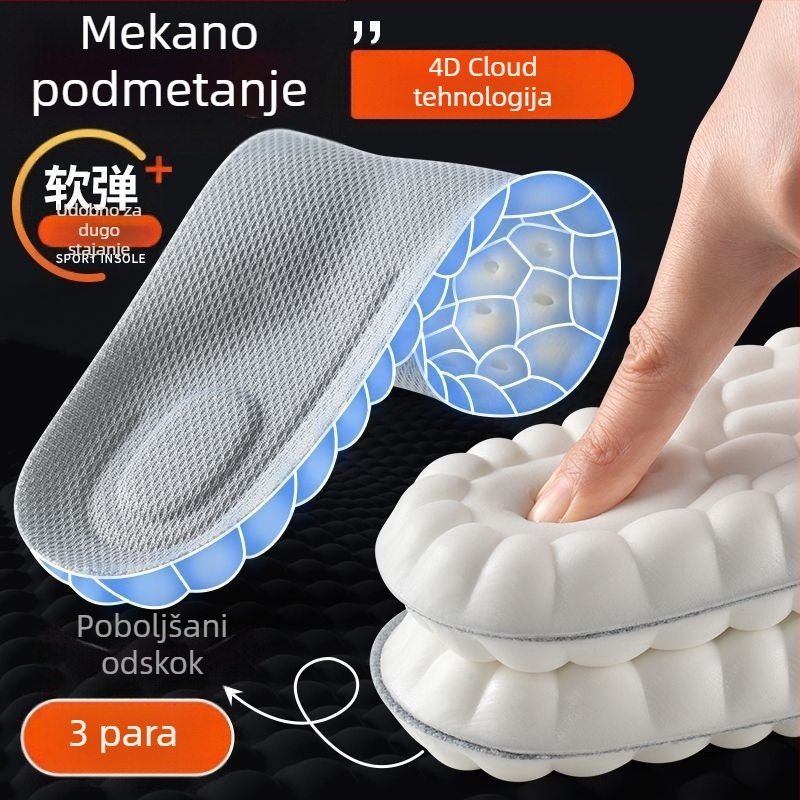 Uložci za zaštitne cipele, iznimno mekani, ublažavaju umor pri duljem stajanju, dodatni sloj za još veću udobnost, upijaju znoj i neutraliziraju mirise, unisex.