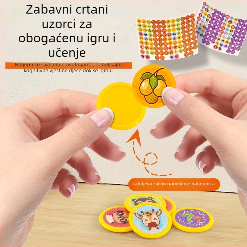 Memorijska flip šah - stolna igra za roditelj-dijete interakciju (plastika, za djecu 4-6 godina, za dva igrača)