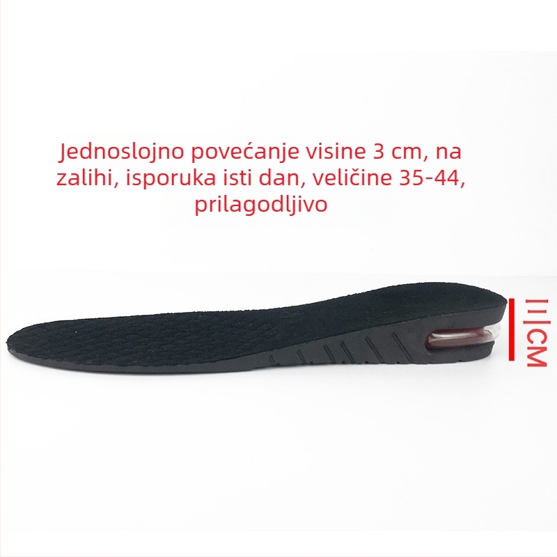 4-slojni odvojivi ulošci za povećanje visine, cijele duljine, za muškarce i žene, sportska obuća