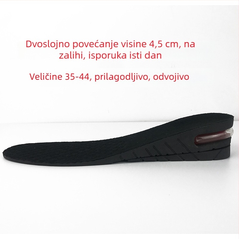 4-slojni odvojivi ulošci za povećanje visine, cijele duljine, za muškarce i žene, sportska obuća