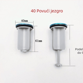 Plastični čep za umivaonik s podiznim mehanizmom, vučni tip (materijal: plastika; način uporabe: vučni; certifikacija: nema)