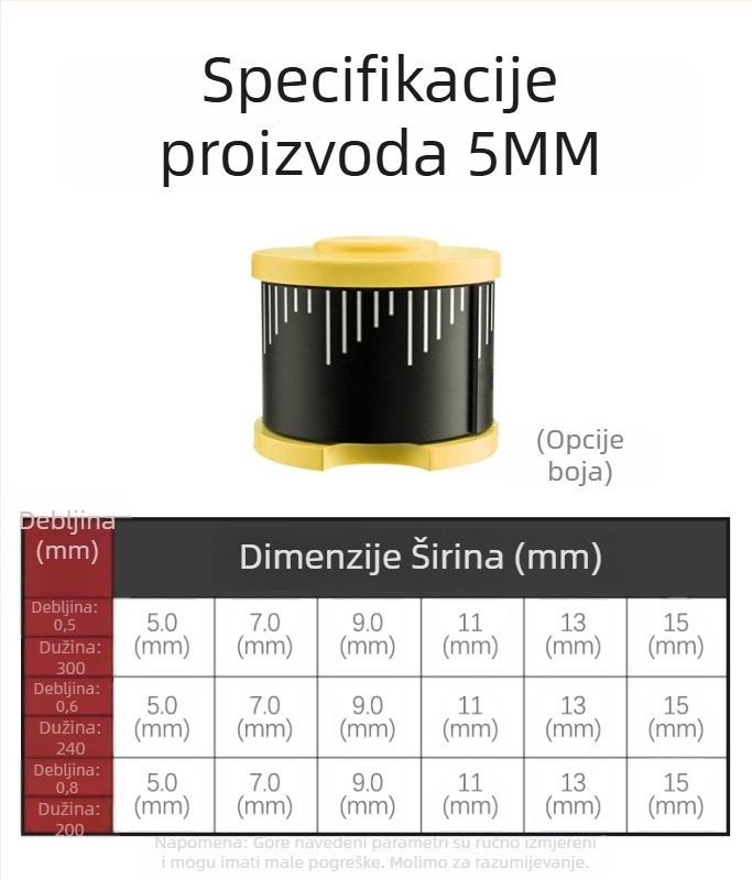 Ekološki prihvatljive obojane olovne trake i debele olovne ploče za ribolovnu opremu s kalibriranim težinama