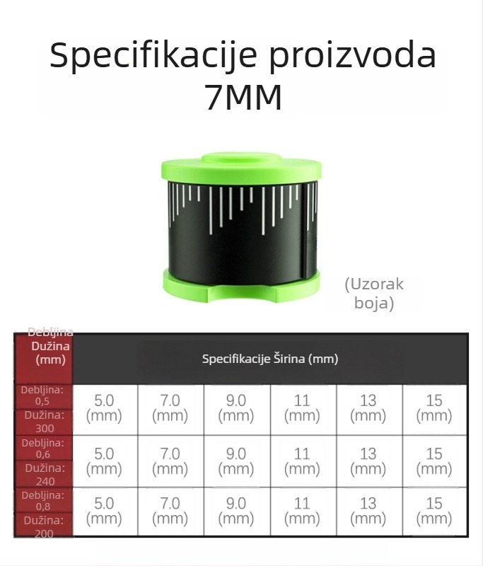 Ekološki prihvatljive obojane olovne trake i debele olovne ploče za ribolovnu opremu s kalibriranim težinama