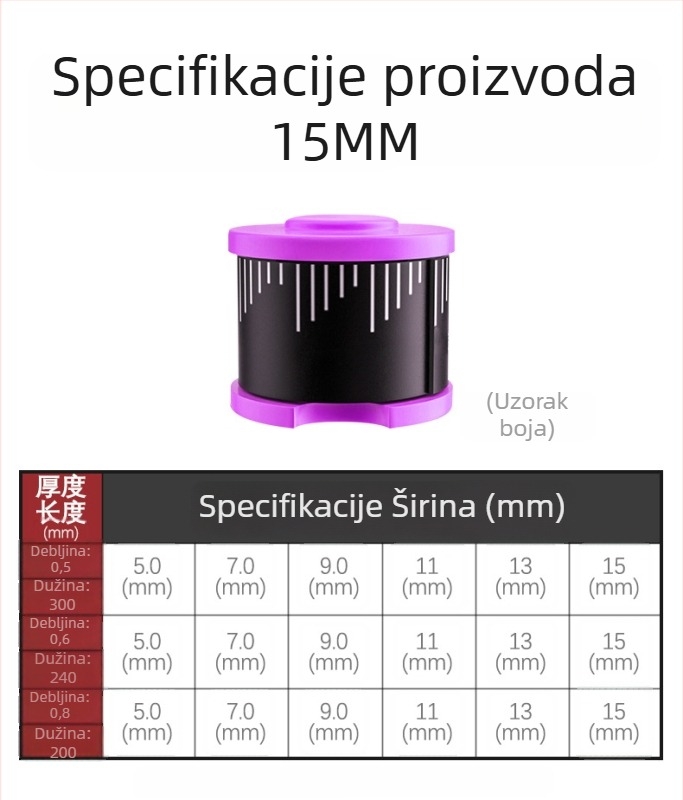 Ekološki prihvatljive obojane olovne trake i debele olovne ploče za ribolovnu opremu s kalibriranim težinama