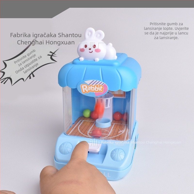 Mini stolni košarkaški stroj – plastična igračka s mehanizmom izbacivanja, razvija koordinaciju ruka-oko, za djecu 4–6 godina