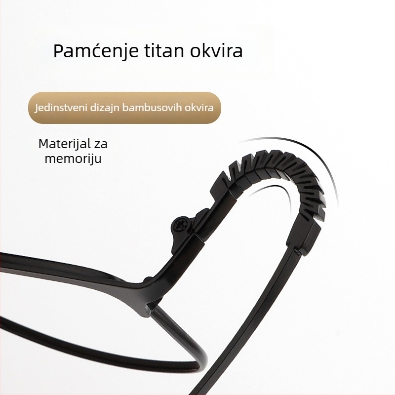 Naočale za čitanje, višefunkcijski, protiv plave svjetlosti, puni okvir, metalno-titanski okvir, unisex, za blizu i daljinu