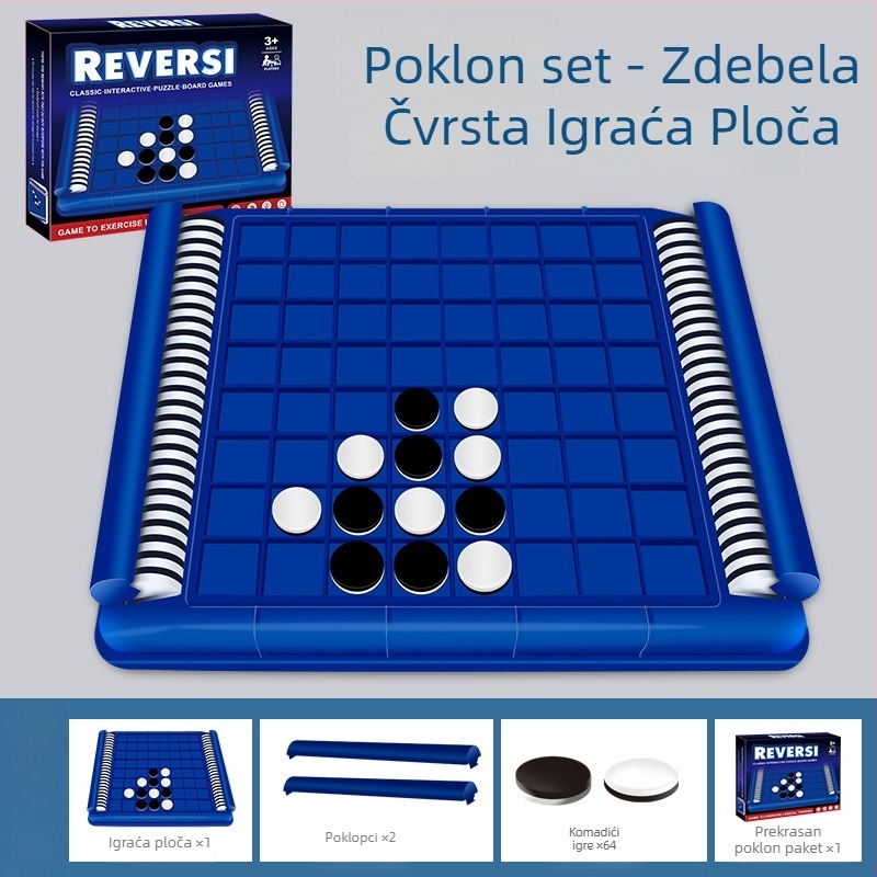 Edukativna stolna šahovska i slagalica za obitelj – plastični šahovski set, potiče razmišljanje i roditeljsko-dječju interakciju
