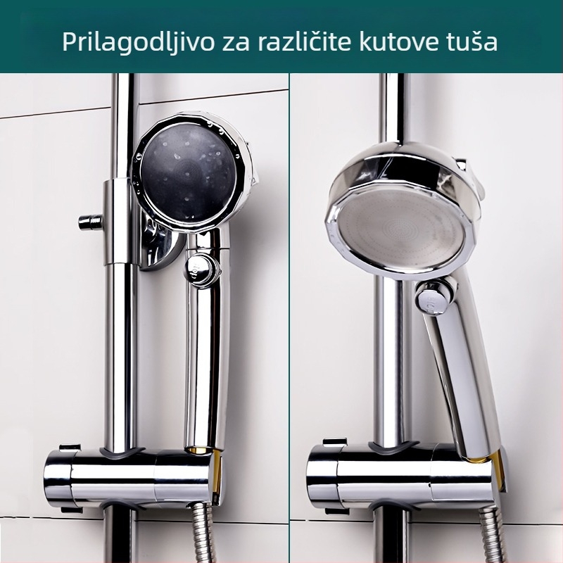Držač za tuš bez bušenja s podesivom visinom šipke – ABS materijal, Snap-in ugradnja, kupaonica Yujiangmu