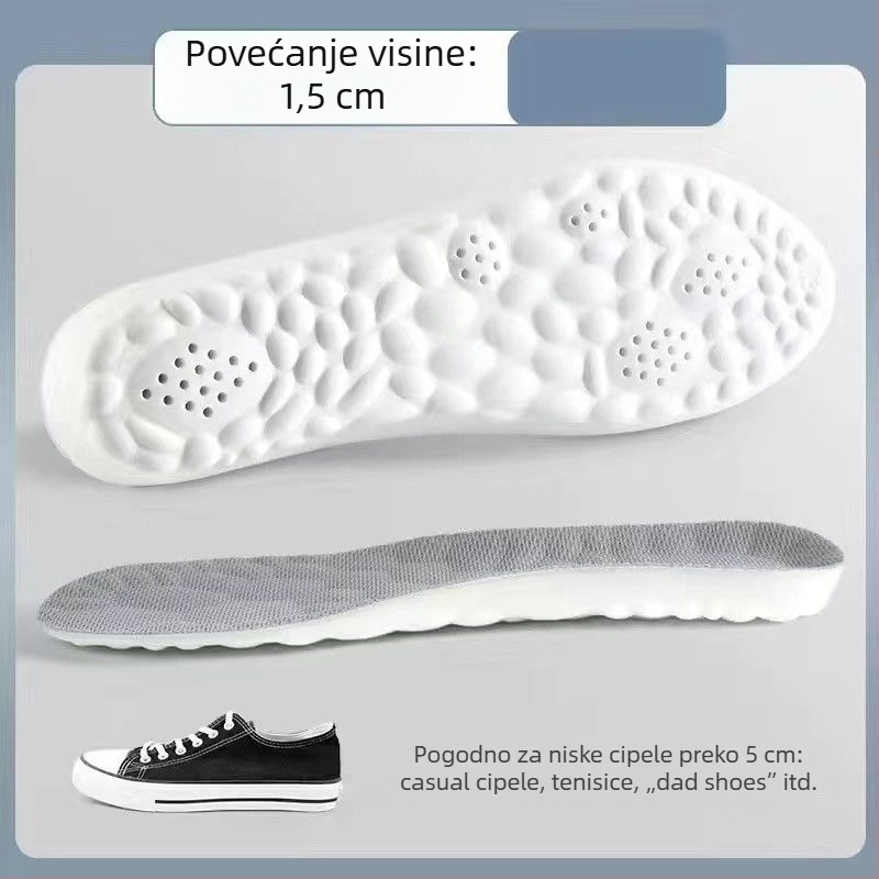Uložak za povećanje visine – izuzetno mekan, prozračan, antibakterijski, debeli uložak za muškarce i žene