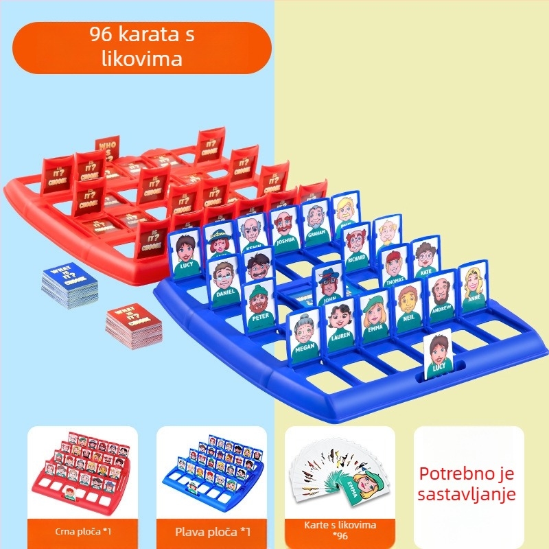 Kartična društvena igra za djecu: za dva igrača, interaktivno treniranje razmišljanja, intelektualni razvoj, koordinacija ruka-oko, ABS materijal, uzrast 4-6 godina