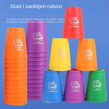 ohern Natjecanje u slagivanju čaša – Brzina, Puzzle i logičko razmišljanje, Unutarnja rekreacijska igra, Uzrast 7–14 godina, Pakiranje: torba, šarena kutija, OPP vrećica