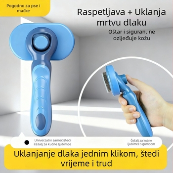 Automatski čisteći češalj za pse i mačke – uklanjanje dlaka i njega dlake