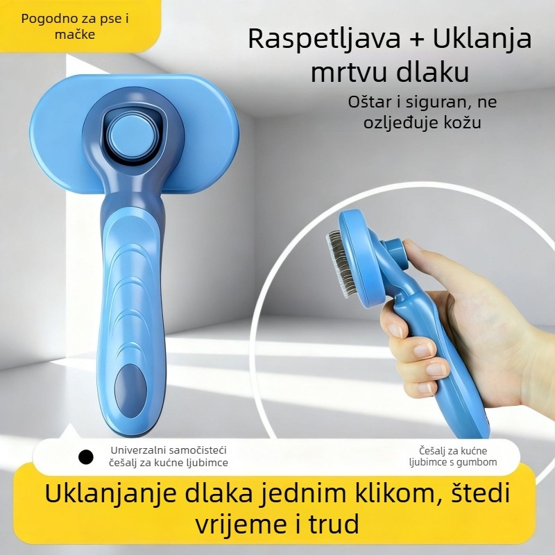 Automatski čisteći češalj za pse i mačke – uklanjanje dlaka i njega dlake