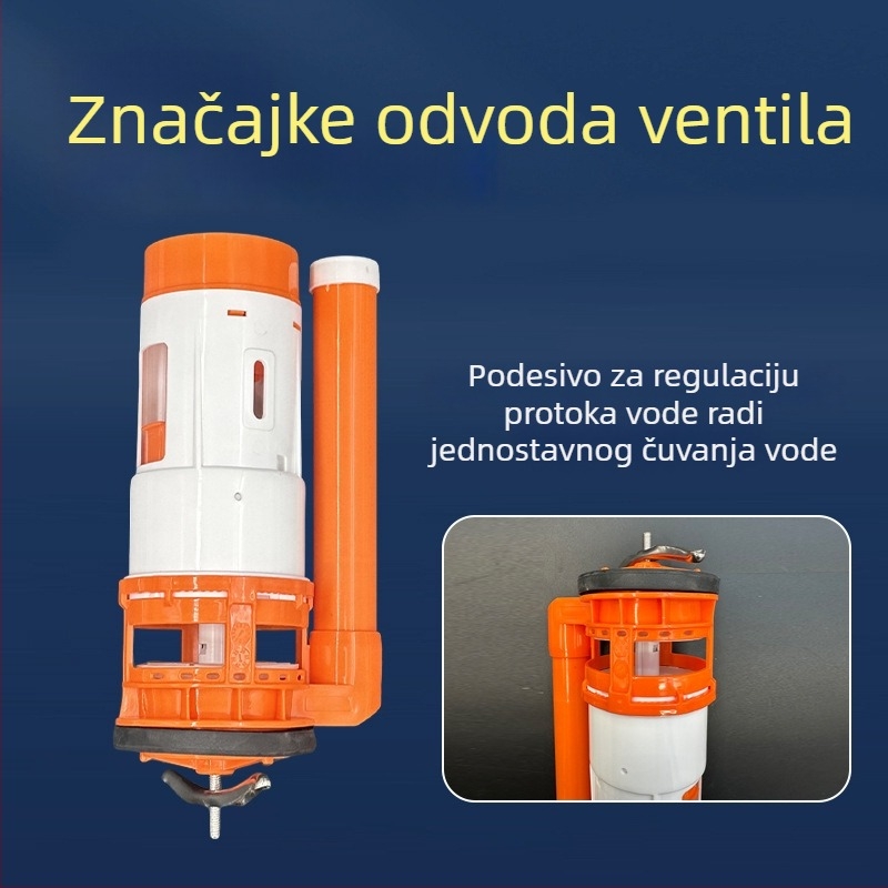 Komplet ventila za spremnik toaleta: univerzalni plastični skup ventila za dovod i odvod vode