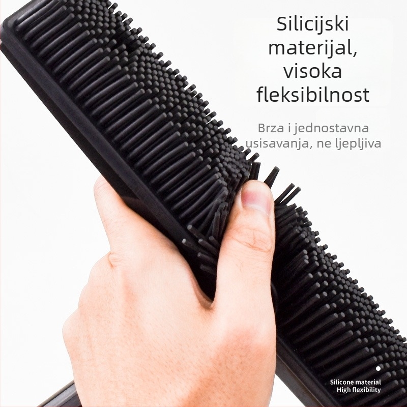 Čistač dlaka kućnih ljubimaca za tepihe i podove – bezkontaktno brisanje, gumena četka za pod, čišćenje dlaka pasa, čišćenje prozora