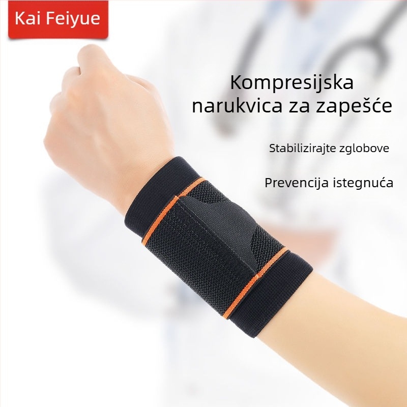 Orteza za zapešće od poliesterskog materijala, univerzalna prilagodba, zaštita i fiksacija zapešća