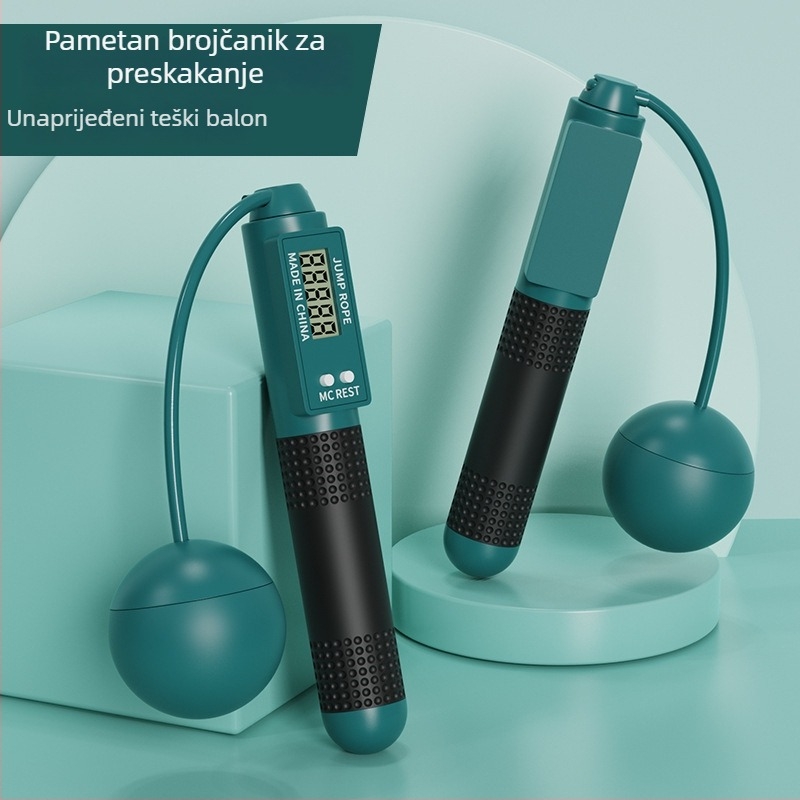 Uže za preskakanje s brojačem, PVC, za fitness