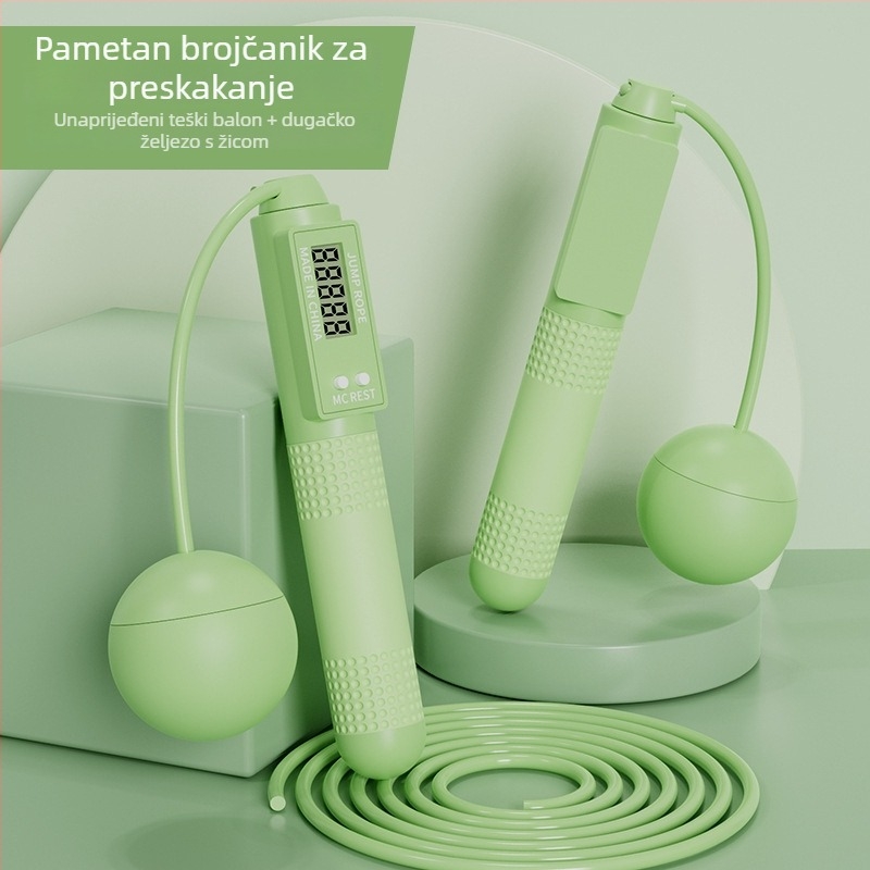 Uže za preskakanje s brojačem, PVC, za fitness