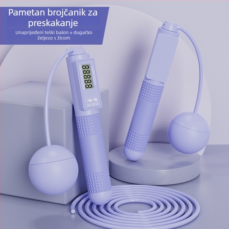 Uže za preskakanje s brojačem, PVC, za fitness