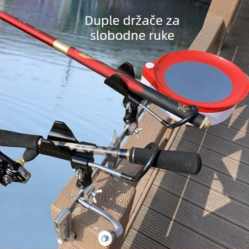 Držač za štapove za ribolov od aluminijske legure, fiksan, nerotira, ne sklapa