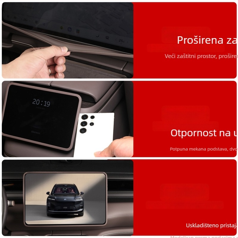 NIO ES8 zaštitnik zaslona za središnju konzolu od silikona, unutarnji film, samolijepljena instalacija