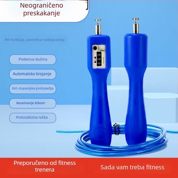 Preskakivačko užad s PVC premazom i čeličnim vlaknom za fitness treninge – pogodno za odrasle i tinejdžere