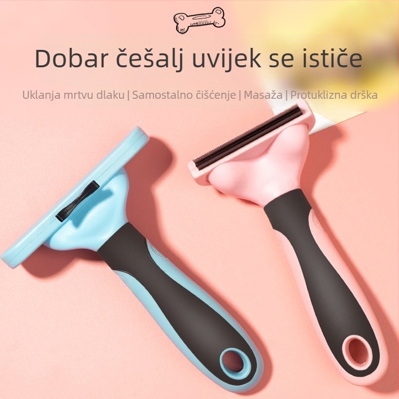 Amor Četka za uklanjanje dlaka za kućne ljubimce — nehrđajući čelik, za pse i mačke