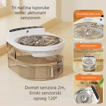 Znys-pp05 Posuda za vodu za mačke i pse, odvojiva, kapacitet 1500–3000 ml, težina 535 g