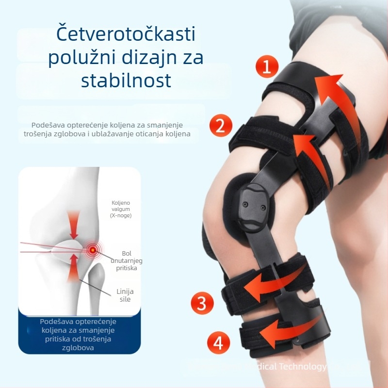 Kolenna ortoza za korekciju i imobilizaciju, podržavajući zglob koljena za rehabilitaciju i sport