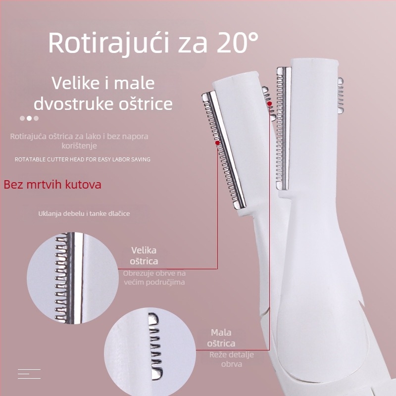 Električni trimer za obrve — automatski set za oblikovanje obrva za početnike