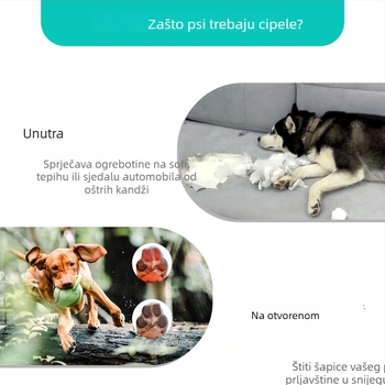 Kućne unutarnje cipele za psa — platnene, vodootporne, tople, protuklizne, otporne na habanje