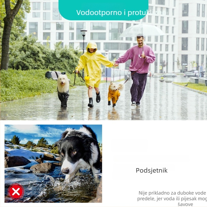 Kućne unutarnje cipele za psa — platnene, vodootporne, tople, protuklizne, otporne na habanje