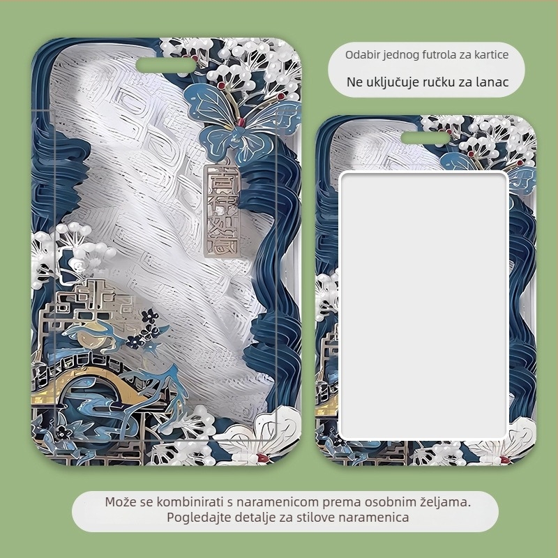 Youhanuo futrola za kartice – karikatura cvjetni dizajn, plastika, tvrdi kućište, zaštita od gubitka