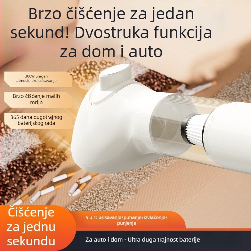Bežični usisivač za uklanjanje dlaka kućnih ljubimaca — sve-u-jedno sredstvo za njegu i uklanjanje dlaka, zakrivljena četka za dlaku, ABS kućište, za dugodlake mačke