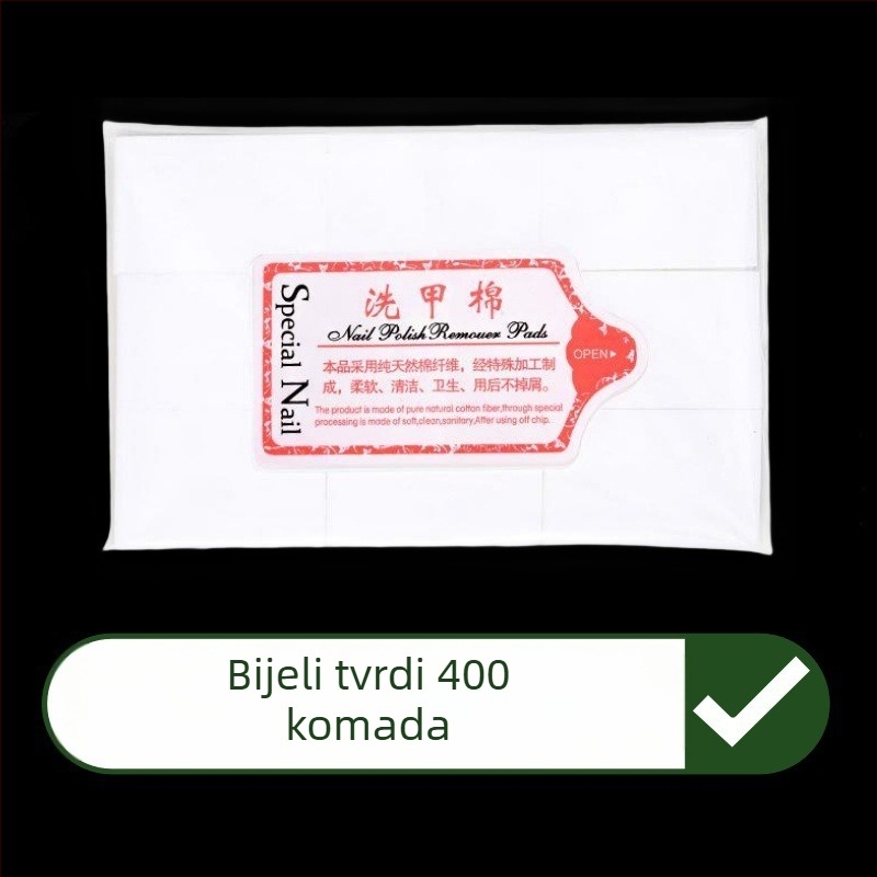 Krpa za uklanjanje noktiju, bez vlakana, debela, tvrda, 20 kom, Podrijetlo: Zhejiang, Materijal: Drugo