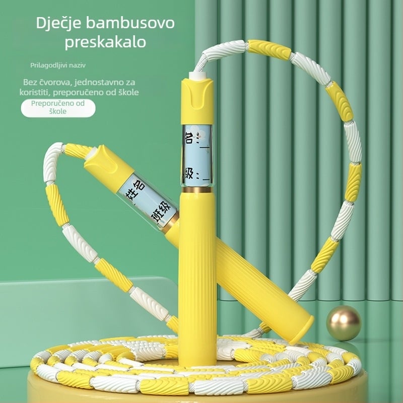 Dječje bambusovo užad za preskakanje, duljina 2,8 m, TPE materijal, za početnike