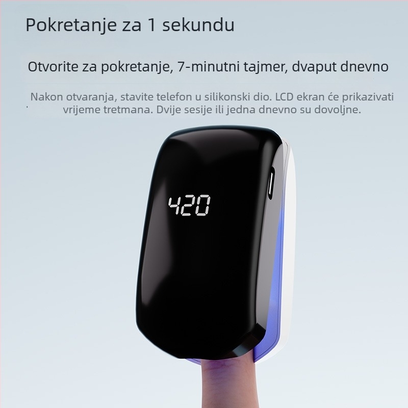 Fototerapijska lampa za liječenje onihomikoze UV laserskim svjetlom, model LCD alat za manikuru; porijeklo Zhejiang; marka Other; tip marke Domaća marka; uvoz: Ne