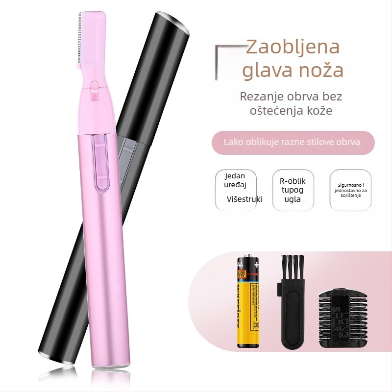 Magic Beauty Električni trimer za obrve – Nadograđen, nehrđajući čelik, dimenzije 1.4×13.1 cm, za opću upotrebu