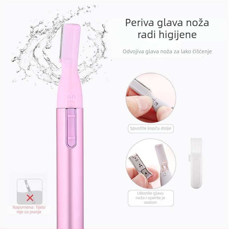 Magic Beauty Električni trimer za obrve – Nadograđen, nehrđajući čelik, dimenzije 1.4×13.1 cm, za opću upotrebu