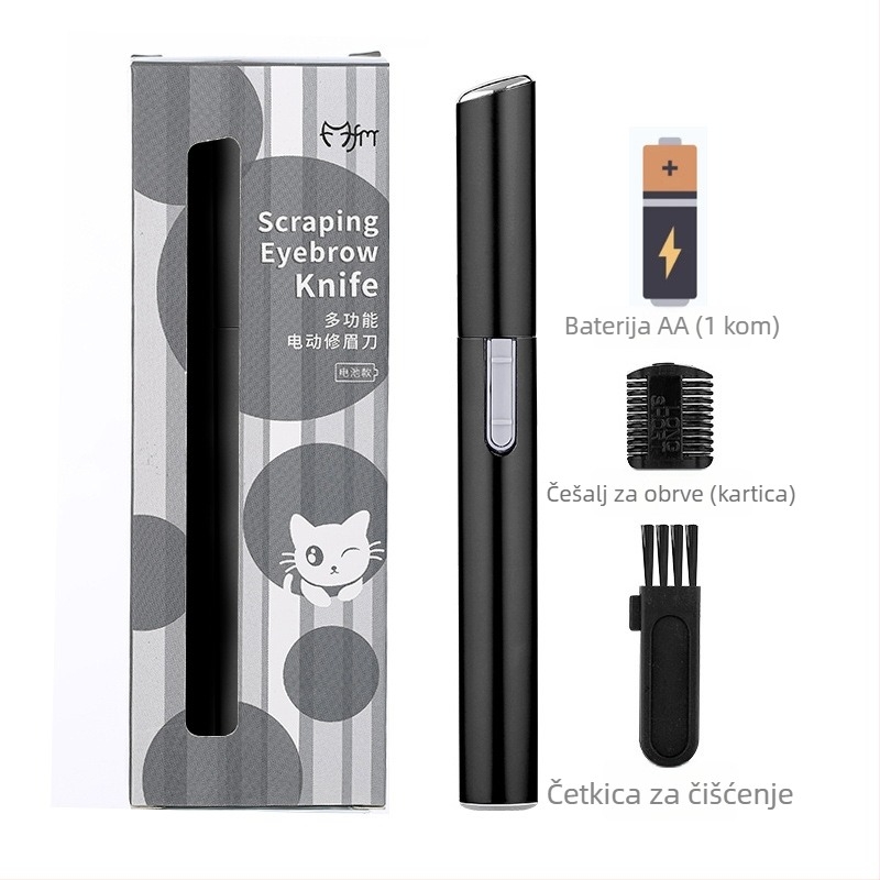 Magic Beauty Električni trimer za obrve – Nadograđen, nehrđajući čelik, dimenzije 1.4×13.1 cm, za opću upotrebu