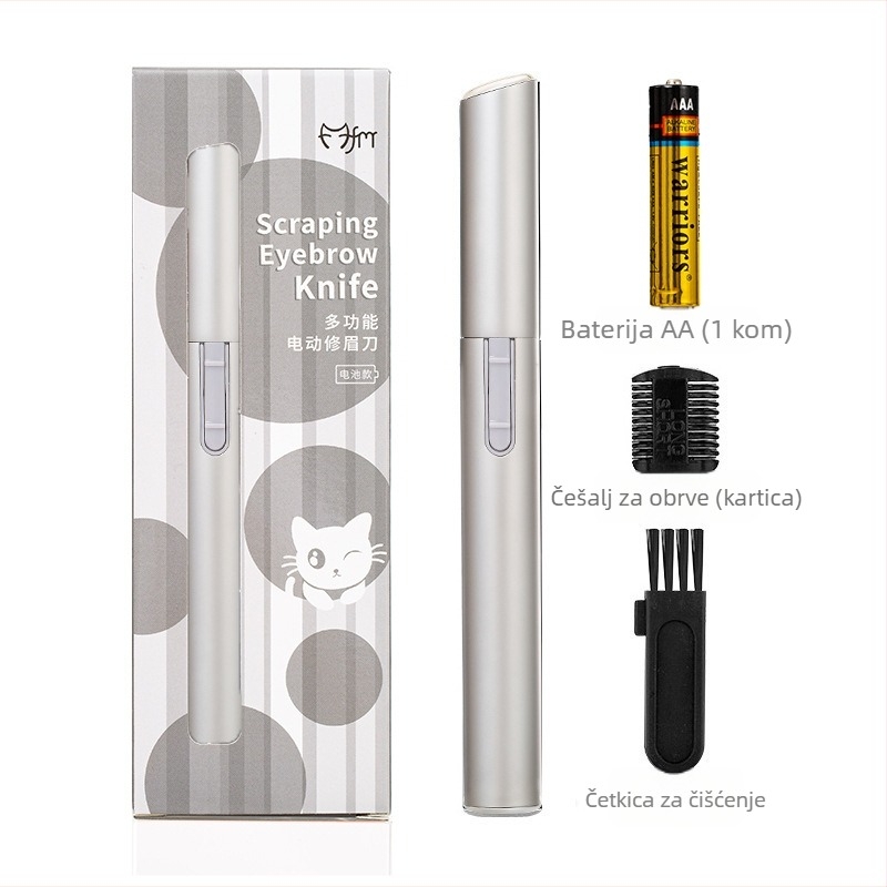 Magic Beauty Električni trimer za obrve – Nadograđen, nehrđajući čelik, dimenzije 1.4×13.1 cm, za opću upotrebu