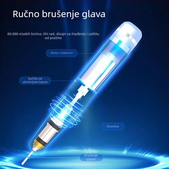 Električni brusilnik za nokte za salon – punjivi, mali automatski sve-u-jednom alat za uklanjanje noktiju i mrtve kože, model MJQ-107, Podrijetlo Zhejiang, Ovlaštena privatna marka, Domaća marka