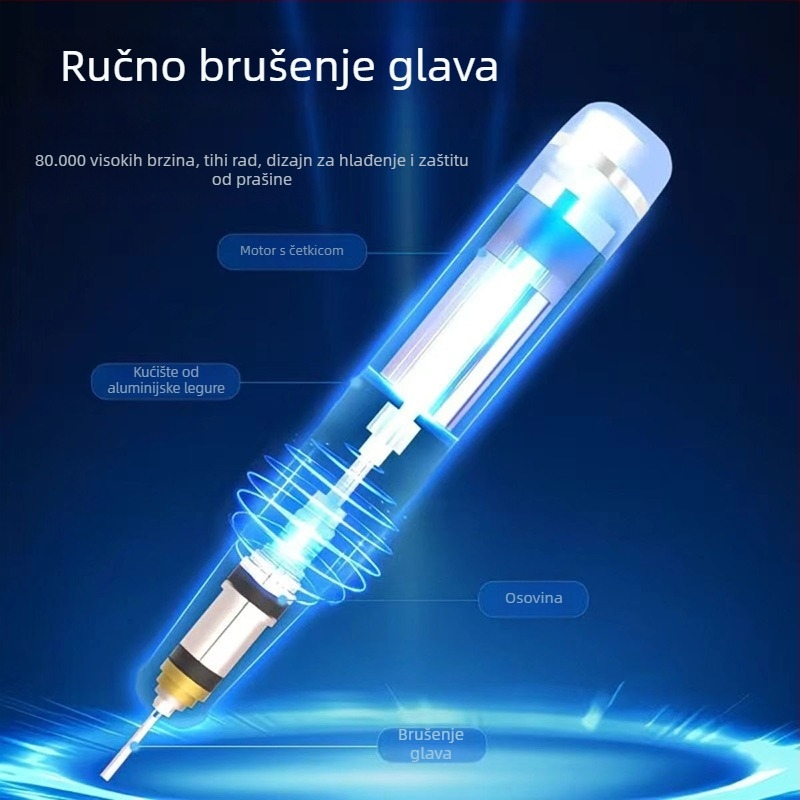 Električni brusilnik za nokte za salon – punjivi, mali automatski sve-u-jednom alat za uklanjanje noktiju i mrtve kože, model MJQ-107, Podrijetlo Zhejiang, Ovlaštena privatna marka, Domaća marka