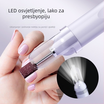 Višenamjenski set za njegu noktiju: 2-u-1 električni polirni alat s lampom za nokte i polirnim olovkom, model Ys-mj003, podrijetlo Zhejiang, osnovno pakiranje