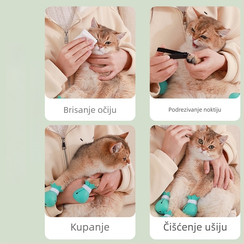 Protuskrizne navlake za mačje šape, papuče za kupanje mačaka, zaštita šapa, alat za kupanje mačaka