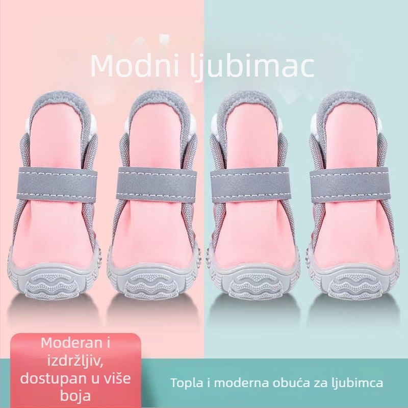 Cipele za kućne ljubimce s Velcro zatvaračem (TPR) – tople, protuklizne, prozračne, otporne na habanje, mekane potplata