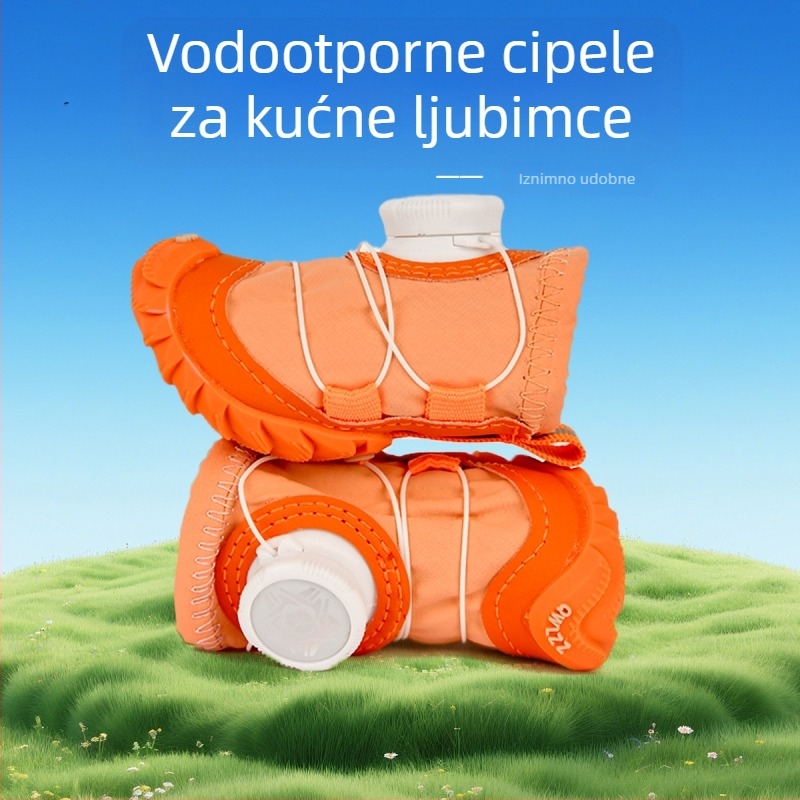 Cipele za pse s mekanom potplatom, vodootporne za male pasmine (Teddy i Bichon), zatvaranje gumbima