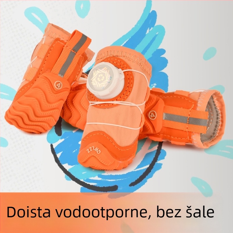 Cipele za pse s mekanom potplatom, vodootporne za male pasmine (Teddy i Bichon), zatvaranje gumbima