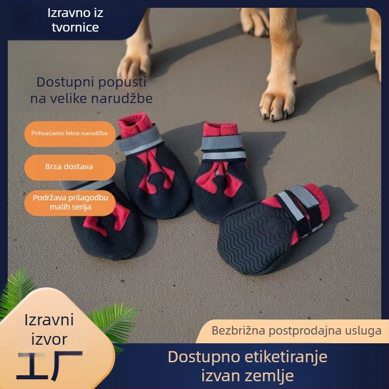 Cipele za pse s mekanom potplatom, set od 4 komada, prozračne i protuklizne